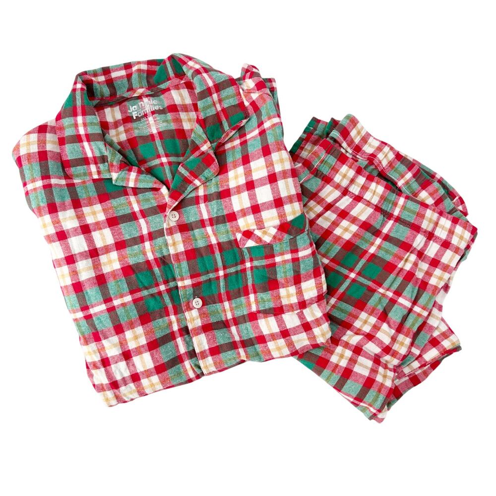 Christmas red plaid Pajamas men's 3XLT shirt & pants Jammies for your Families